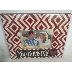 Glory Haus Picture Frame “You Have My Heart” 10x12 Pic opening 5x7  Red